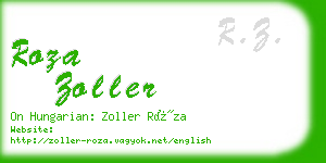 roza zoller business card